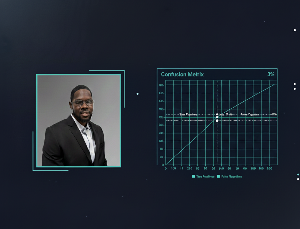Founder Photo and Confusion Matrix Chart